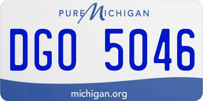 MI license plate DGO5046
