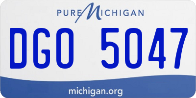 MI license plate DGO5047