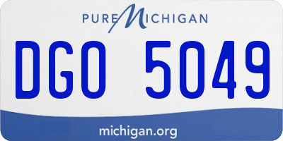MI license plate DGO5049