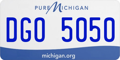 MI license plate DGO5050