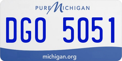 MI license plate DGO5051