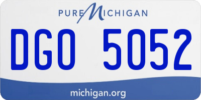MI license plate DGO5052