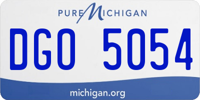 MI license plate DGO5054