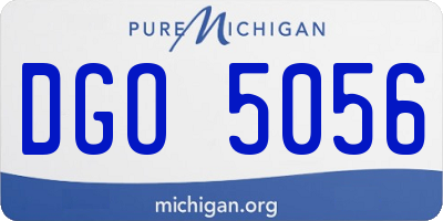 MI license plate DGO5056