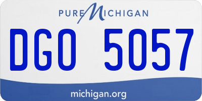 MI license plate DGO5057