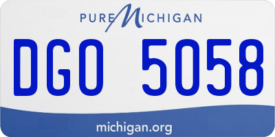 MI license plate DGO5058