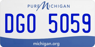 MI license plate DGO5059