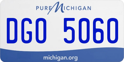 MI license plate DGO5060
