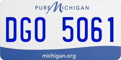 MI license plate DGO5061