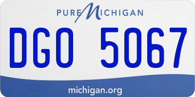 MI license plate DGO5067