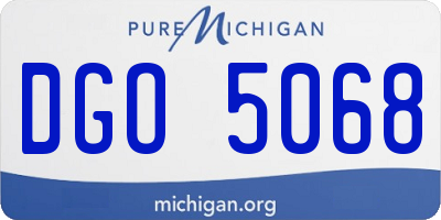MI license plate DGO5068