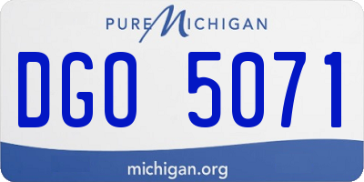 MI license plate DGO5071