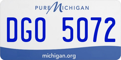 MI license plate DGO5072