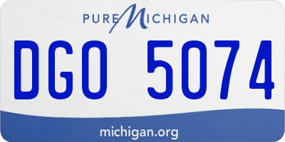 MI license plate DGO5074