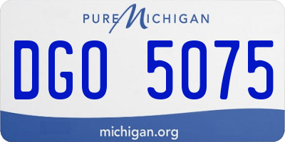 MI license plate DGO5075