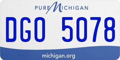 MI license plate DGO5078
