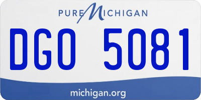 MI license plate DGO5081