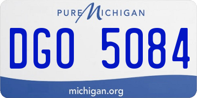 MI license plate DGO5084