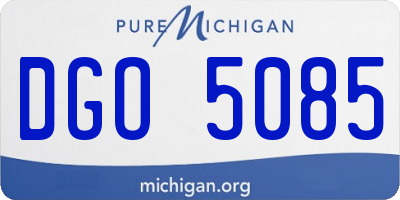 MI license plate DGO5085