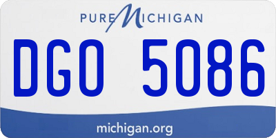 MI license plate DGO5086
