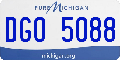 MI license plate DGO5088