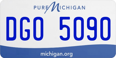 MI license plate DGO5090