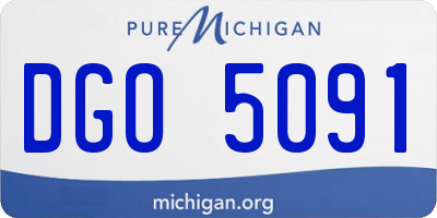MI license plate DGO5091