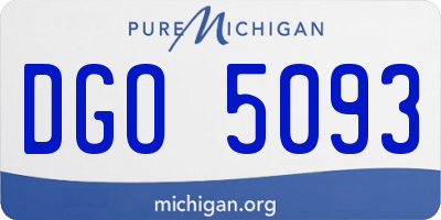 MI license plate DGO5093