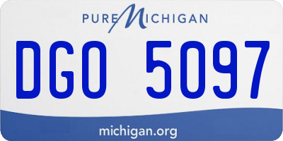 MI license plate DGO5097