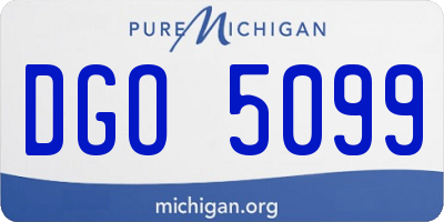 MI license plate DGO5099