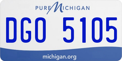 MI license plate DGO5105