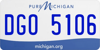 MI license plate DGO5106