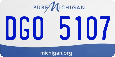 MI license plate DGO5107