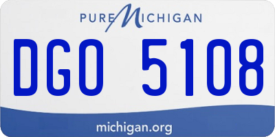 MI license plate DGO5108