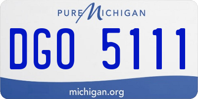 MI license plate DGO5111