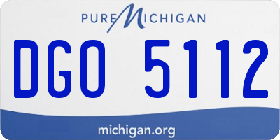 MI license plate DGO5112