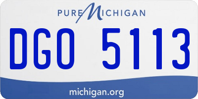 MI license plate DGO5113