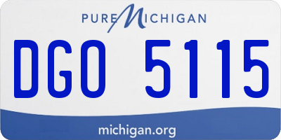 MI license plate DGO5115