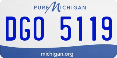 MI license plate DGO5119