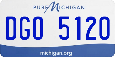 MI license plate DGO5120