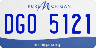 MI license plate DGO5121