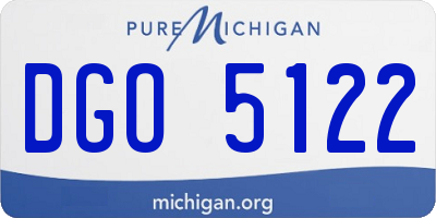 MI license plate DGO5122