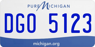 MI license plate DGO5123