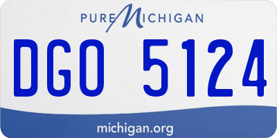 MI license plate DGO5124