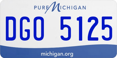 MI license plate DGO5125