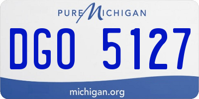 MI license plate DGO5127