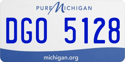 MI license plate DGO5128