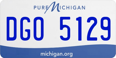 MI license plate DGO5129