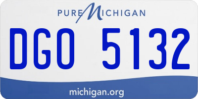 MI license plate DGO5132