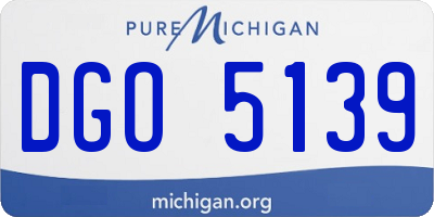 MI license plate DGO5139